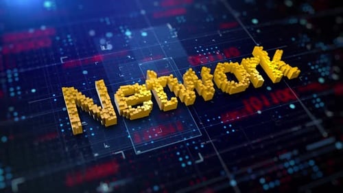 Futuristic Digital Network Title Display