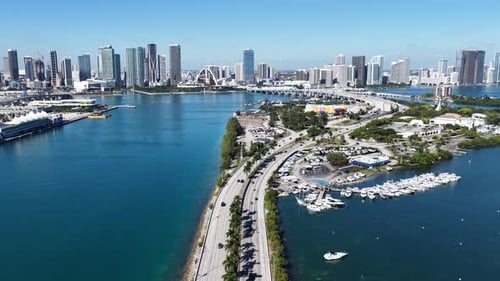 Miami Skyline At Miami In Florida United States.