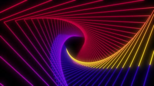 Abstrakte Neondreieck-Tunnelschleife