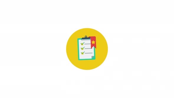 Animated Checklist with Star Icon, Elements Motion Graphics ft ...