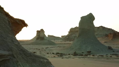 Mars style desert in the earth with outstanding hills