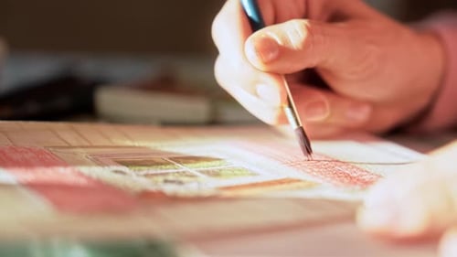 Hand Painting Interior Wall in House Illustration