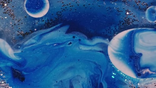 Art Fluid Acrylic Bubble Marble Paint Stream Blend