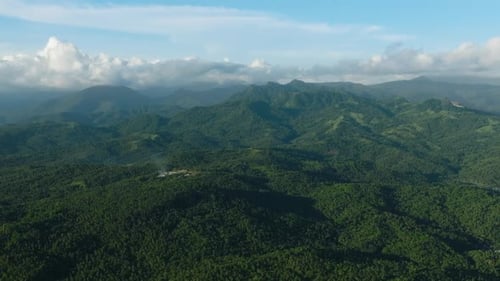 View From Above of Tropical Island in the Philippines