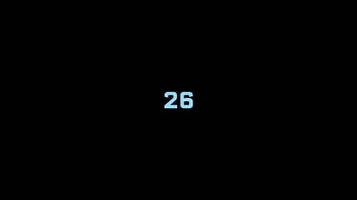 Interface Collection: Animation of digits going all the way up to 100 in center on a dark background