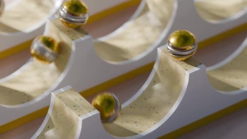 Slide Balls Loop 3D Animation