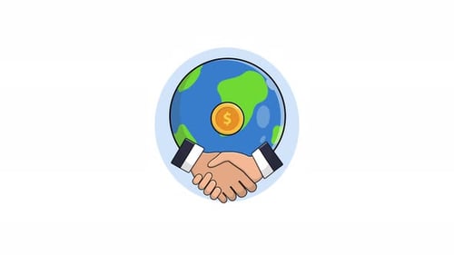 4k Global Economy Concept Animation Video