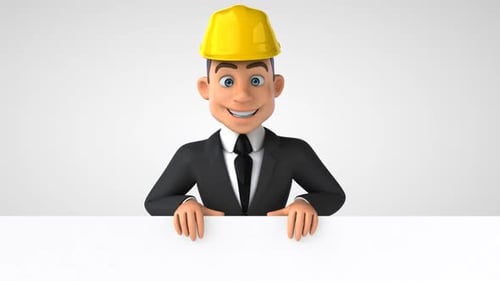 Fun cartoon architect