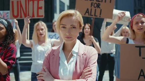 Group of Adults Protesting for Equality in City
