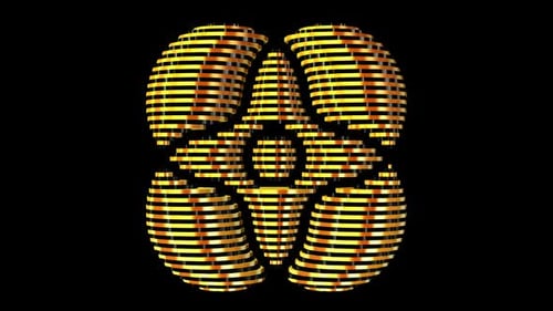Black and Gold Figure, Alpha Channel, Exclusive, 3D Render, Unique Design, Looped Rotation