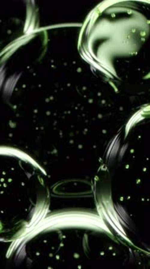 Cosmetics Green Serum Liquid Bubbles 3d Abstract Background Cosmetic Moisturizer Essence Gel