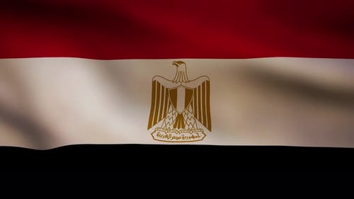 Realistic Waving Flag of Egypt Loopable Animation