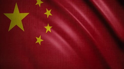 Seamless Loop of the Chinese Flag Waving