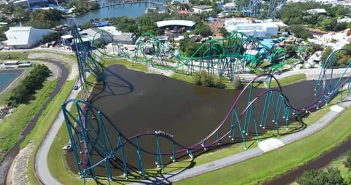 Adventure Amusement Park with High Thrilling Rollercoaster Attraction in Orlando Florida