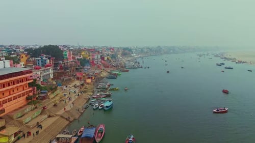 Aerial view of varanasi