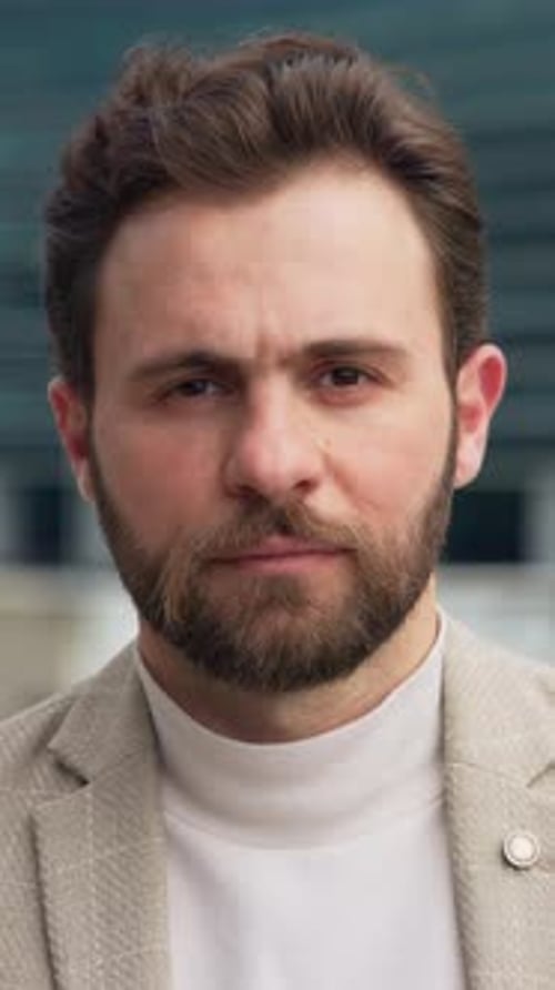 Serious, face and businessman with ambition in city, wealth manager and confident for career growth