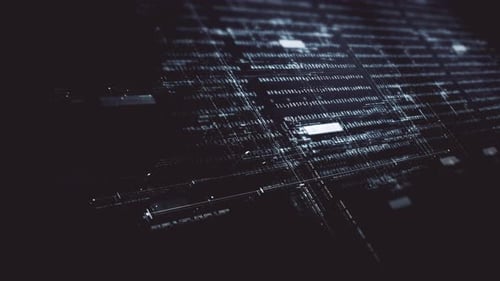 Futuristic Screen Display Data Matrix Simulation Background 07