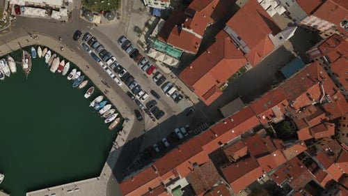 View of Red Tile Roofs in Izola