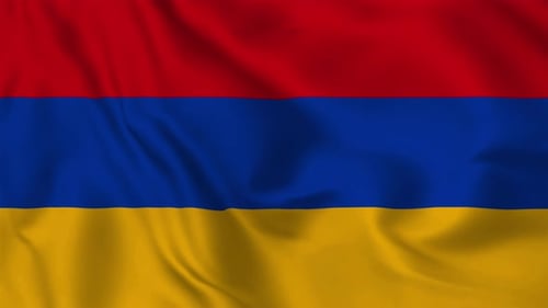 Seamless Waving Armenian National Flag Animation