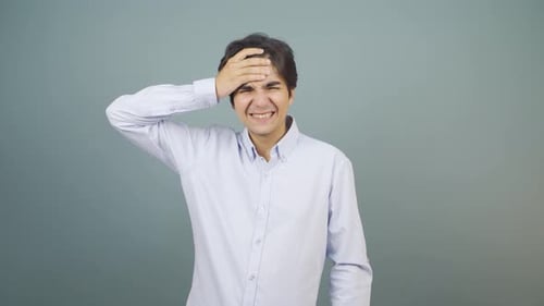 Young Adult with a Terrible Headache, Pained