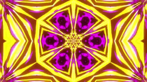 Dynamic neon kaleidoscope background with vibrant light effects