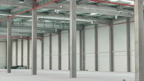 Horizontal Footage of Loading Hub Products Delivery Concept Modern Distribution Center Industrial