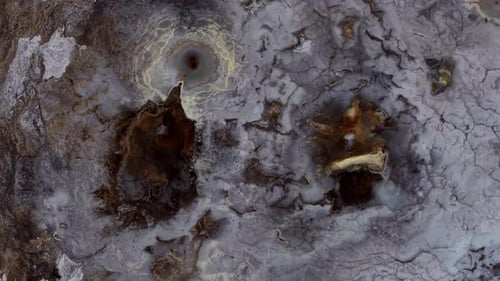 Aerial view of land formations, Iceland.