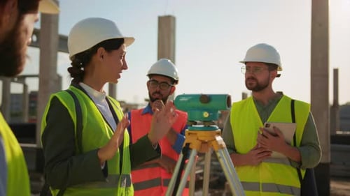 Construction Team Celebrates Success on Sunny Job Site
