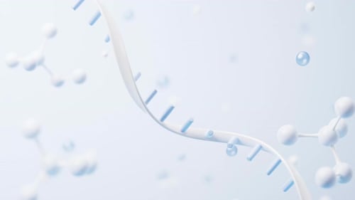 Modern 3D DNA Helix and Molecular Structures Animation