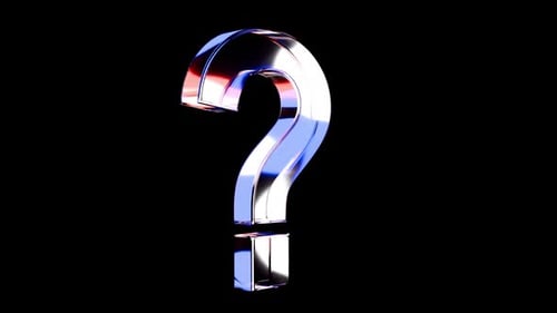 Signo de
interrogación. Animación de cristal en bucle. Animación en bucle. Resolución HD