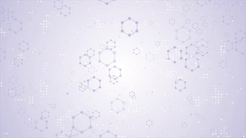 Weiße abstrakte sechseckige Molekülstruktur-Hintergrundschleife V2
