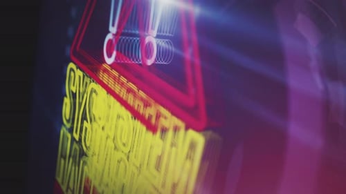 System Hacked Digital Alert for Cybersecurity Warnings