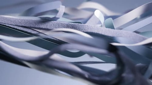 Abstract Fluid Ribbons Loop Motion Background