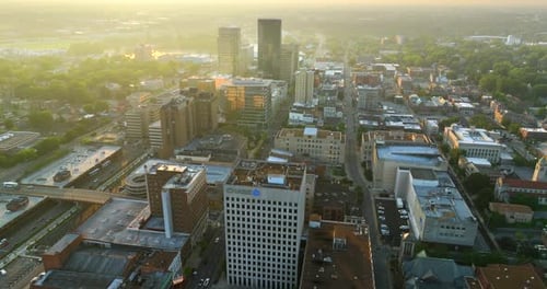 Urban Landscape of Downtown District of Lexington in Kentucky State USA American City Skyline with