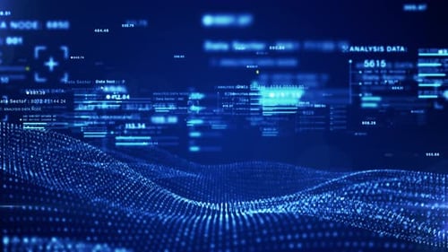 Futuristic Digital Data Analysis Loopable Background