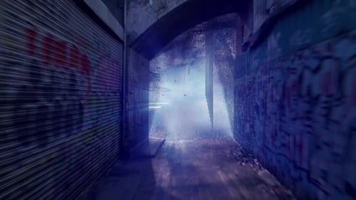 Casas, paredes de estradas com grafite são criadas a partir de poeira