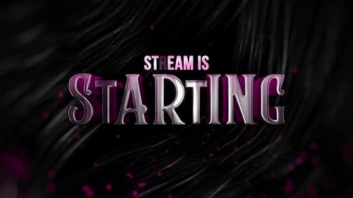 Livestreaming Intro With Metallic Title Style Animation Pink Theme