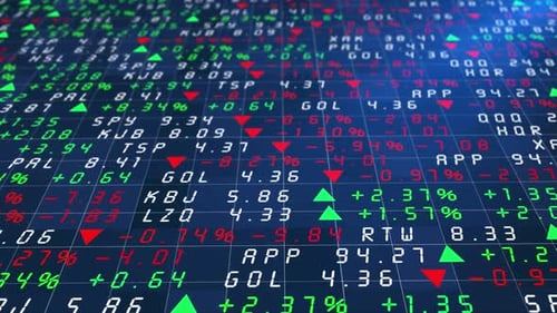 Financial Market Stock Prices And Data Graphs