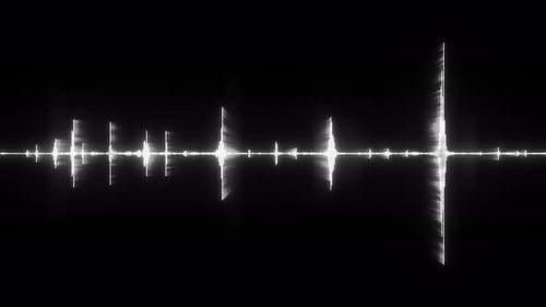 Futuristic AI-Powered EKG Heartbeat Monitor with Digital Audio Waveform and Equalizer Display - 4K