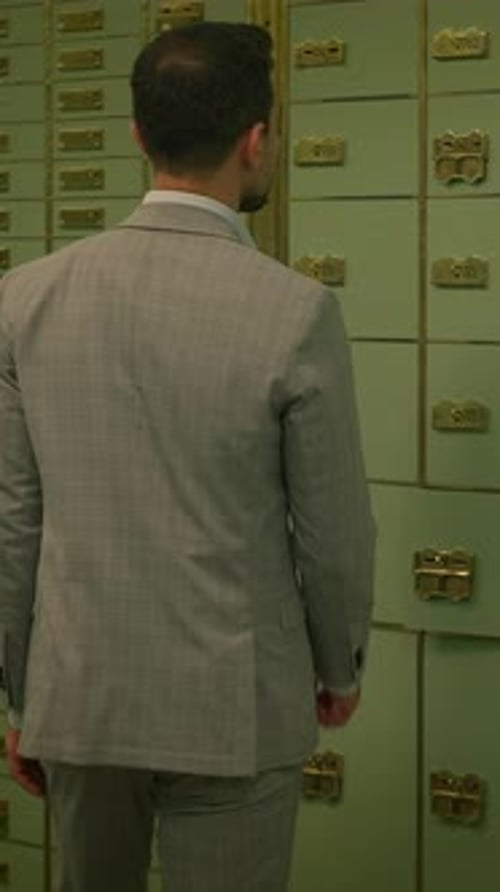 The Timeless and Classic Vintage Safety Deposit Boxes are Securely Housed in a Bank Vault