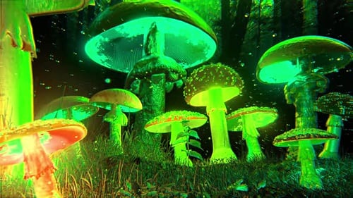 Psychedelic Mashroom Jungle Bad Trip II