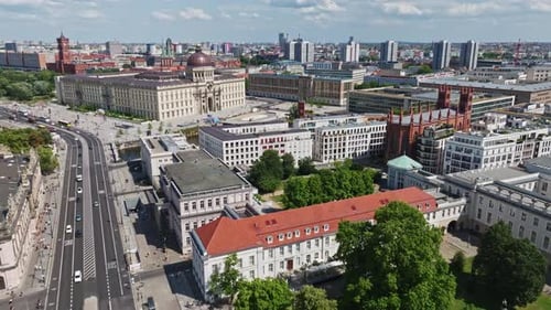 Aerial view of mitte district in Berlin , Germany