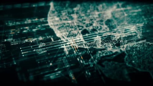 Futuristic Digital Globe Data Network Animation