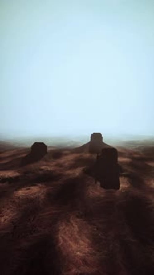 Group of Rocks in Desert