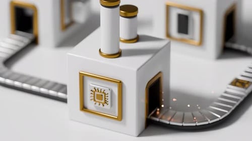 3D Loop Satisfying Logistics Animation