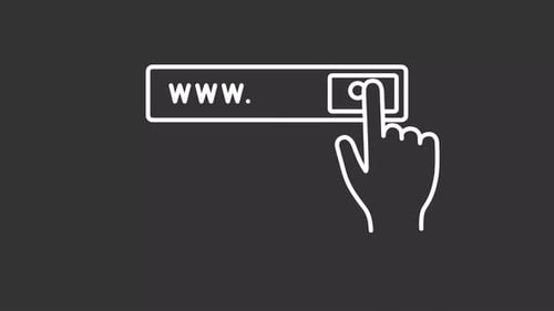 White-Line-Animation für die Suche auf der Website
