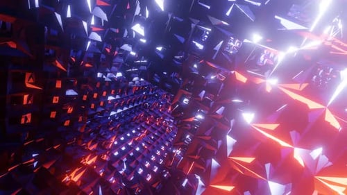 Glowing Endless Tunnel Loop