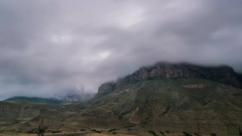 Moody Dramatic Scenery of Majestic Mountains in Highlands Timelapse Heavy Full of Rain Clouds