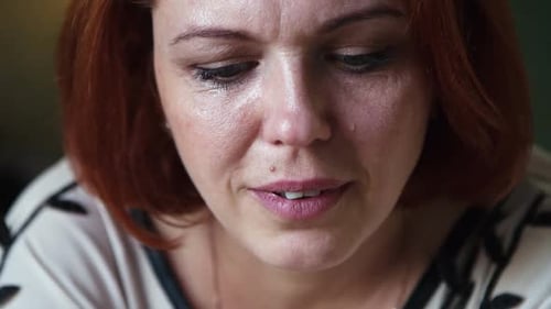 Woman Crying One Lonely Tear Sad
