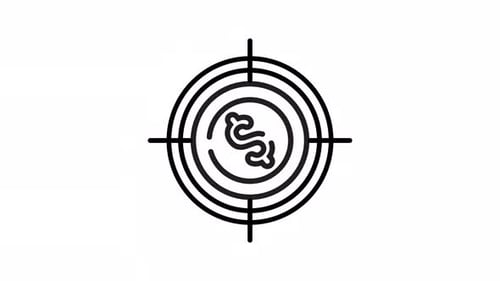 Minimalist Dollar Sign Target Icon Animation